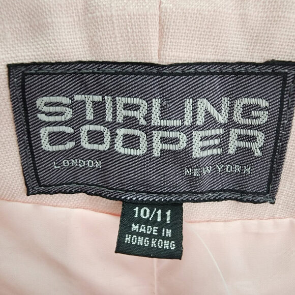 Vintage Sterling Cooper Soft Pink Floral Cutout Blazer Size 10/11 - Picture 7 of 9
